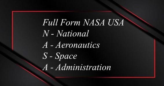 Full Form NASA USA 