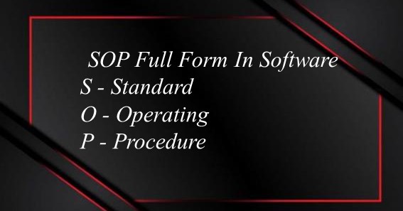 SOP Full Form In Software 