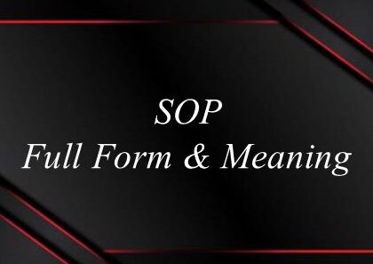 SOP Full Form & Meaning 