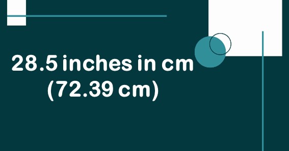 28.5 inches in cm (72.39 cm)