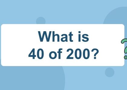 What is 40 of 200?